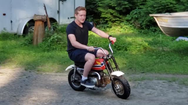 Honda Z50 monkey bike first ride