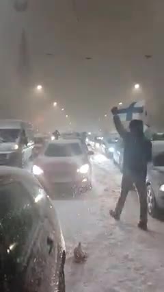 Truckers, Supporters and snow!!!