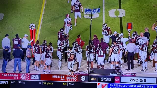 Alabama 35 vs MISSISSIPPI STATE 9