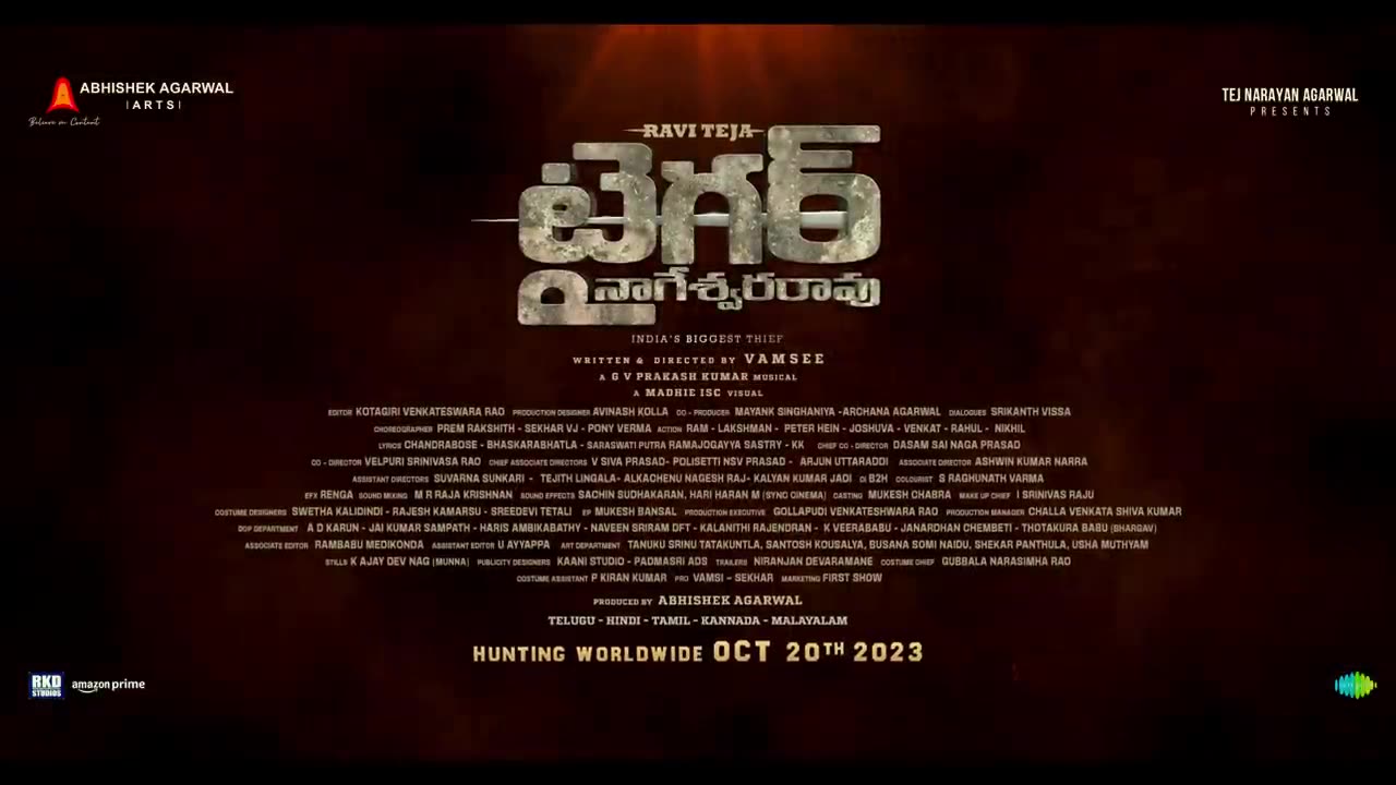 Tigar Nageswara Rao Trailer | Telugu | Ravi Teja | Vamsee