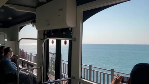 a train with only ocean view