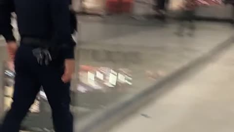 Austin police officers working a developing incident at Barton Creek Mall for reports of a robbery.