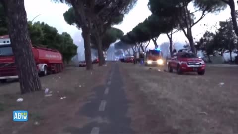 More footage from the fire in Rome Italy