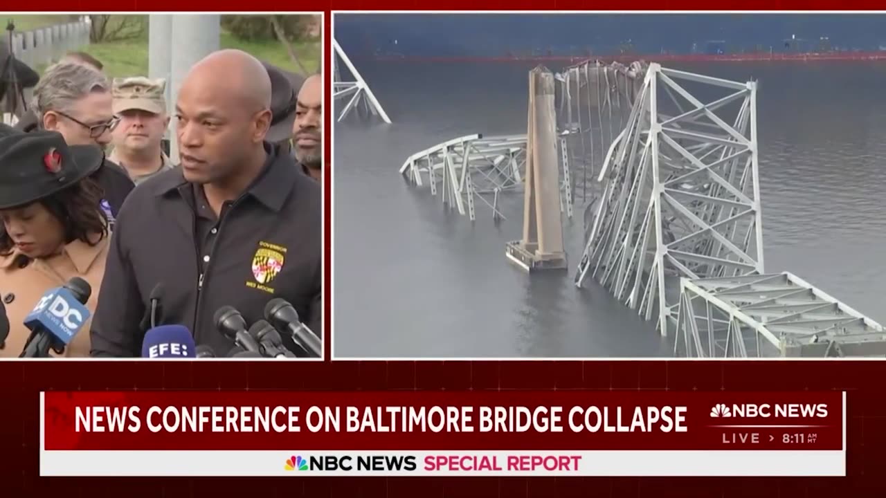 Baltimore Bridge Latest 'Mayday!' by ships crew was issued before impact; Focus on search & rescue