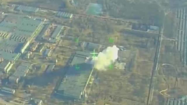 Russian drones attacking Ukrainian positions