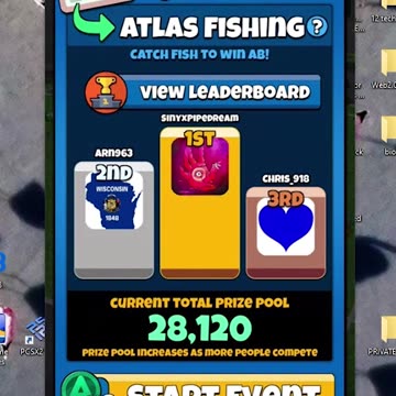 Atlas Earth Fishing Mini Game #FYP #ForYouPage #MobileGames #atlasearth