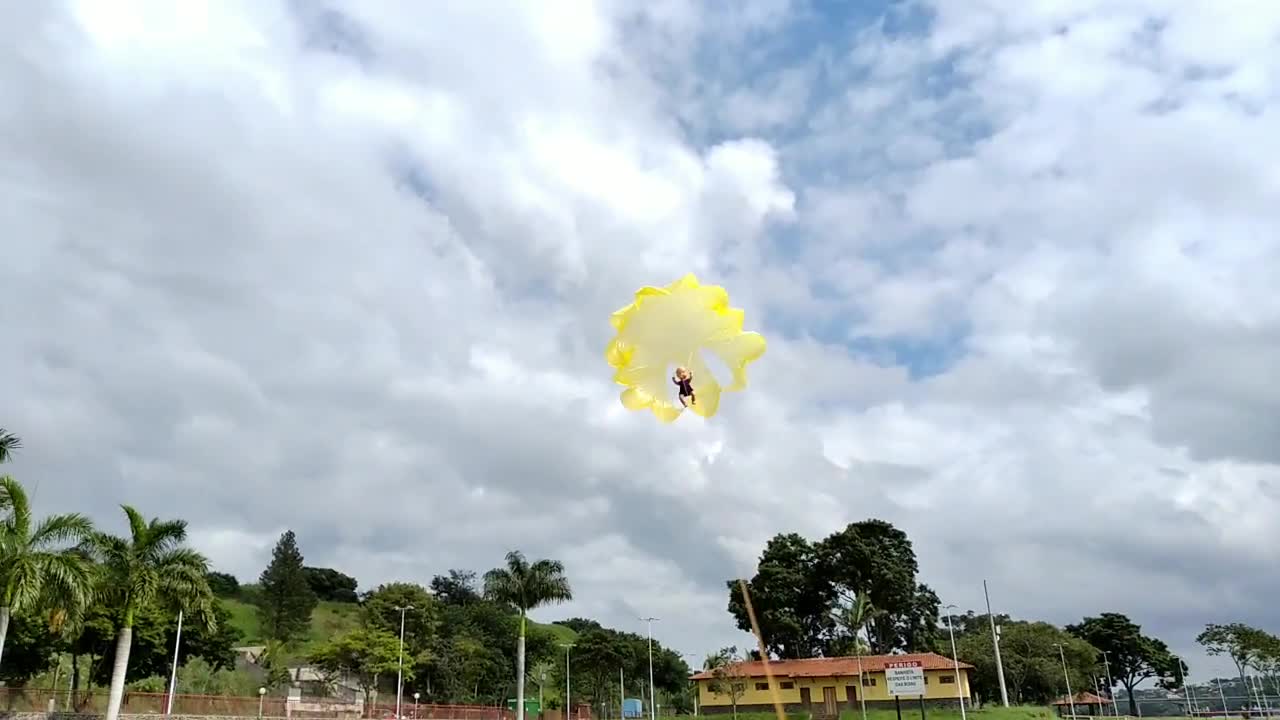 Toy parasail kite, beach, countryside.