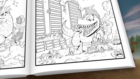 Dinosaur Coloring Book For Kids, Dinosaurs Battle!