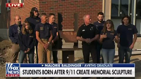 Remembering 9/11 - Students create sculpture using steel from WTC