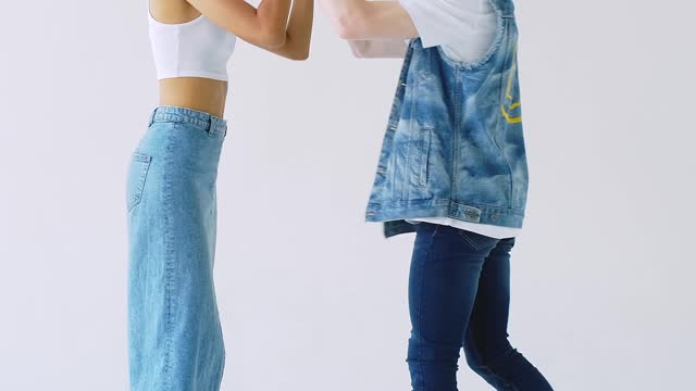 Models Doing a High Five