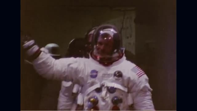 Astronauts In Space Suit Departing For Apollo 11 Space Mission