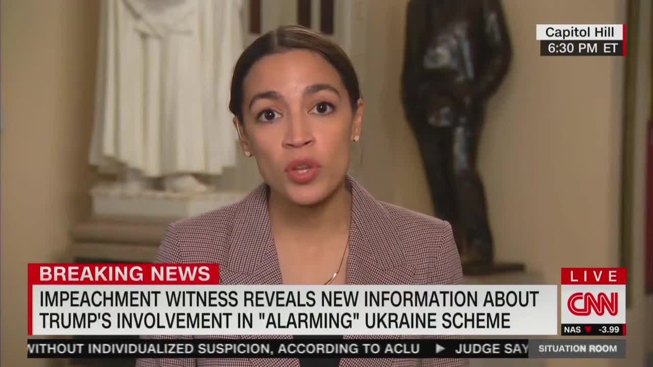 AOC speaks with Wolf Blitzer about impeachment efforts