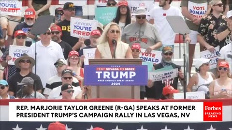 BREAKING NEWS: Marjorie Taylor Greene Blasts Hush Money Trial At Las Vegas Trump Rally