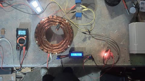 Vortex,750 Ft. Bi-Filar Electromagnetic Coil,... Free Energy Joule Thief Circuit Run