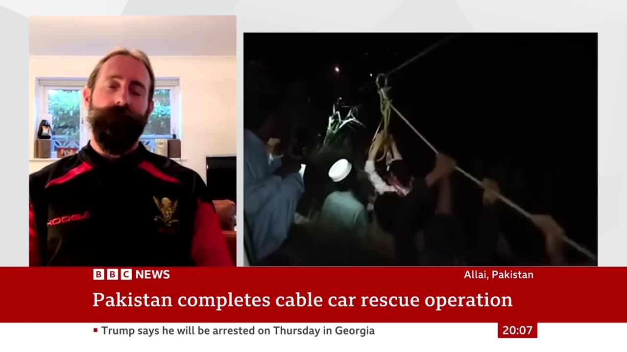 Pakistan cable car Relief as all eight people rescused BBC News