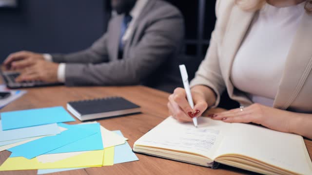 Formal dressed people worked in an office