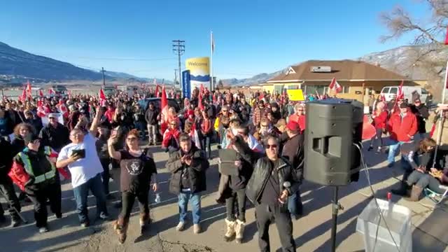 Okanagan Freedom Convoy @ Osoyoos BC / USA Border