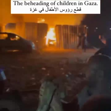 WARNING GRAPHIC ! The Jews are beheading Palestinian children.