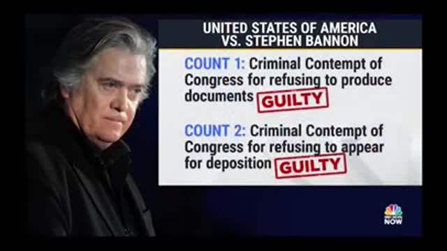 Steve #Bannon Found Guilty In Contempt Trial.