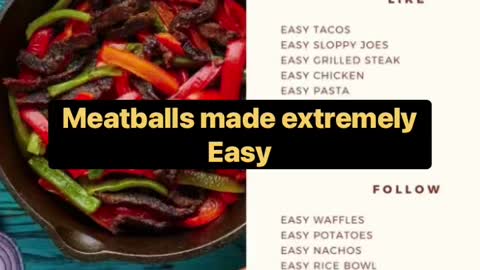 Meatballs made extremely easy