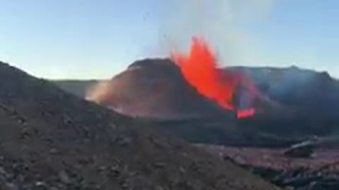 Volcano in earth