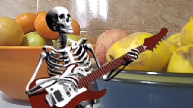 Skeleton guitar