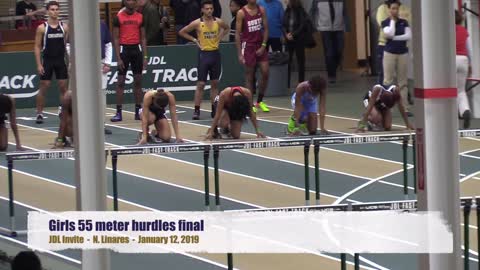 20190112 Green & Gold NC/VA BorderClash - Girls 55 meter hurdles