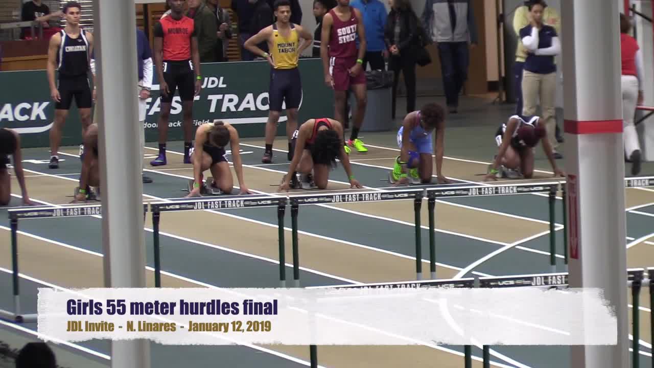 20190112 Green & Gold NC/VA BorderClash - Girls 55 meter hurdles