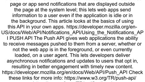 Difference between Notifications API and Push API from Web perspective