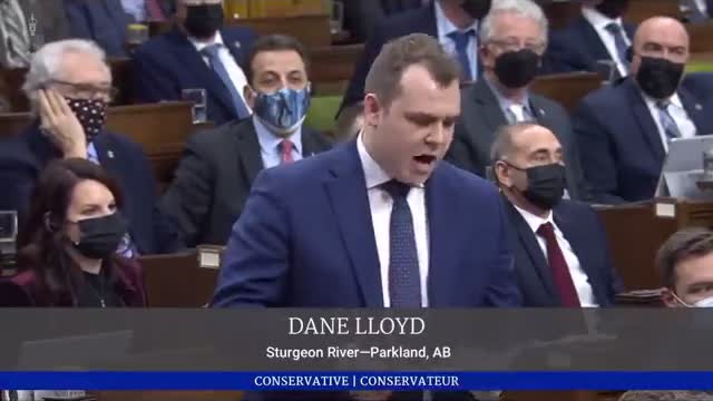 DANE LLOYD SLAMS TRUDEAU / TRUDEAU WALKS OUT YOU CAN HEAR PARLIAMENT REACT