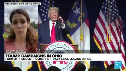 Donald Trump holds first rally since leaving office