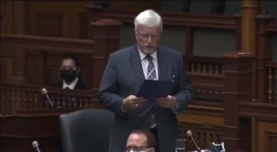 Canadian MPP Rick Nicholls Calls Out Vaccine-Induced Stillbirths in Parliament