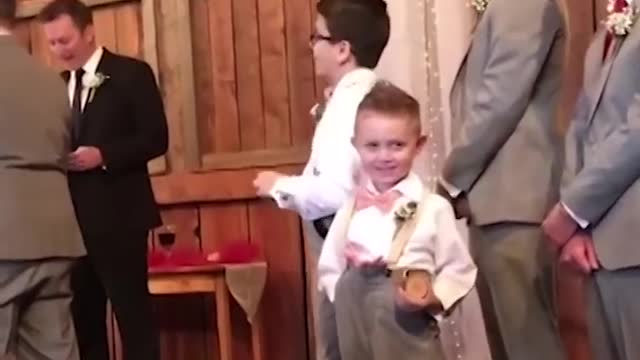 Funny kids in wedding