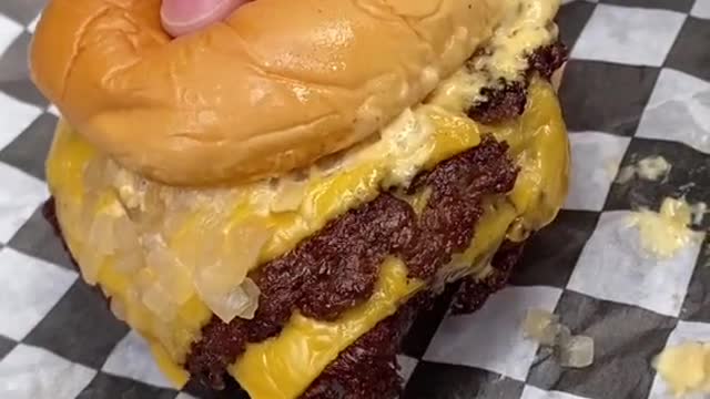 The DOUBLE SMASHED BURGER