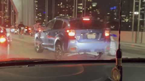 Dirt Bikes and Quads Going the Wrong Way Over the Bay Bridge