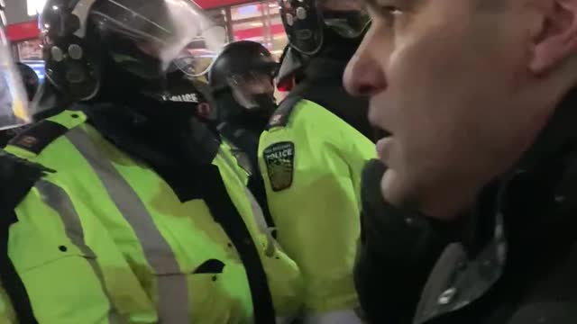 Veteran speech to police officer in Ottawa 19 feb 2022