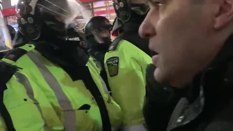 Veteran speech to police officer in Ottawa 19 feb 2022