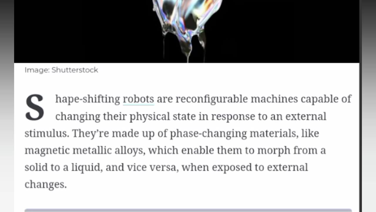 Shape Shifting Robots? Already here.