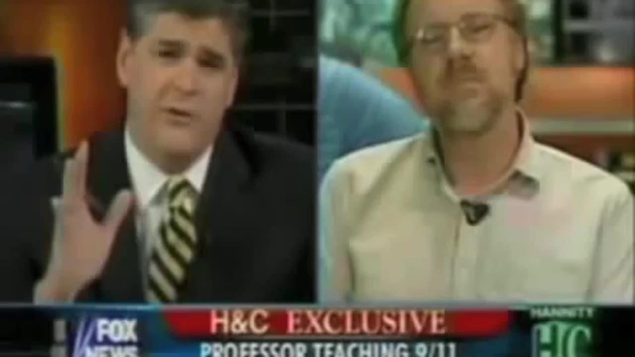 SEAN HANNITY IN 2011 SPEAKING TO A PROFESSOR WHO SAYS 911 WAS AN INSIDE JOB