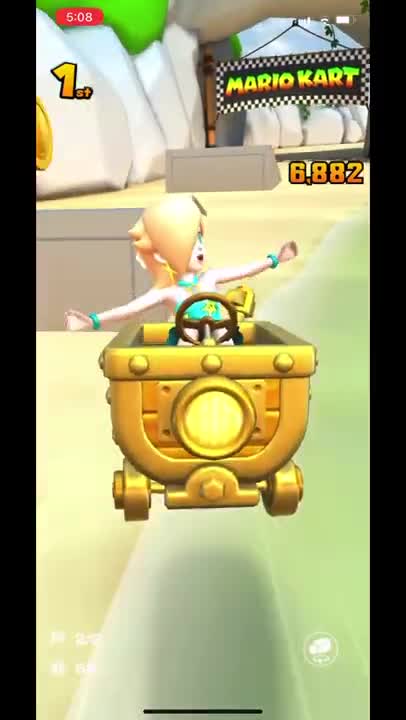 Mario Kart Tour - Gold Clanky Kart Gameplay (Trick Tour Gift Reward)