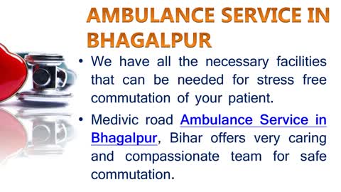 Secured Ambulance Service in Buxar and Bhagalpur – Medivic