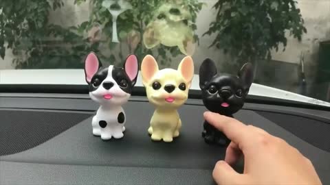 French Bulldog Love Car Bobble Head