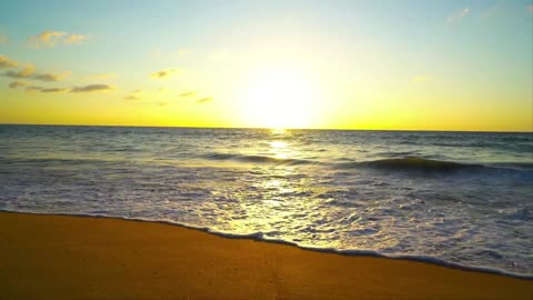 The sound of the sea blows my heart and the sunset is so beautiful