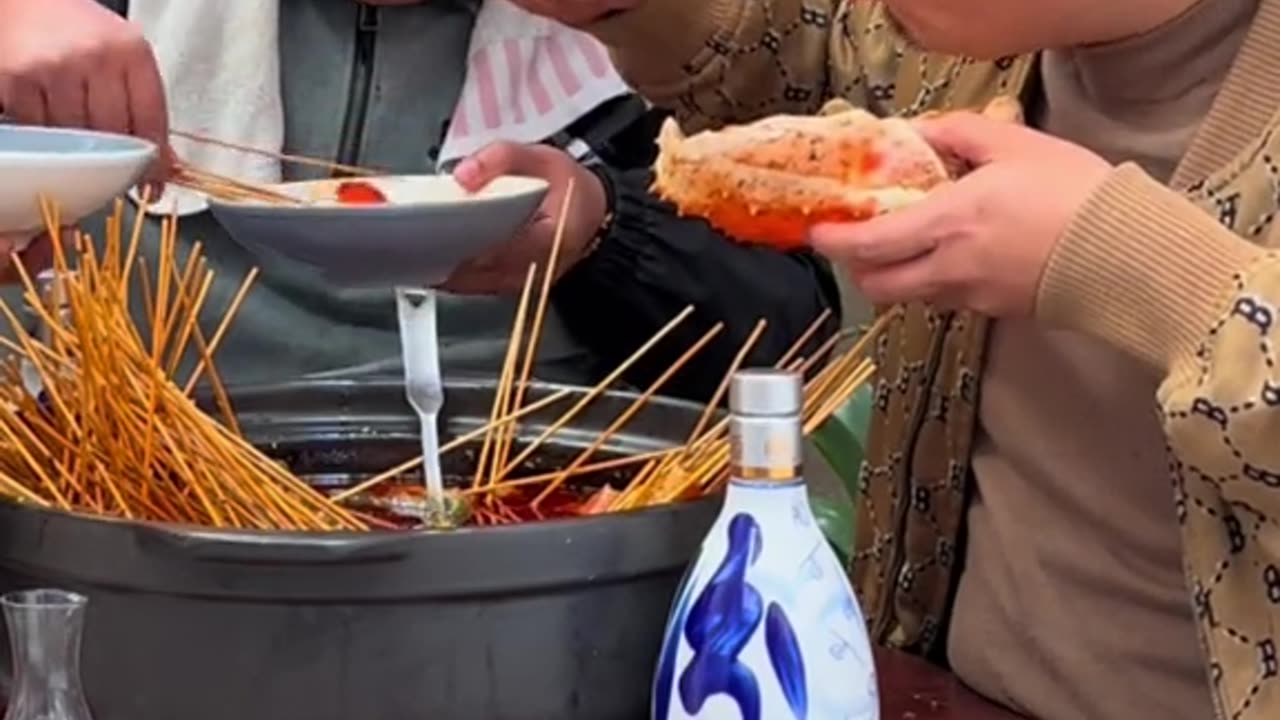 Cook And Eat Various Seafood Hot Pot