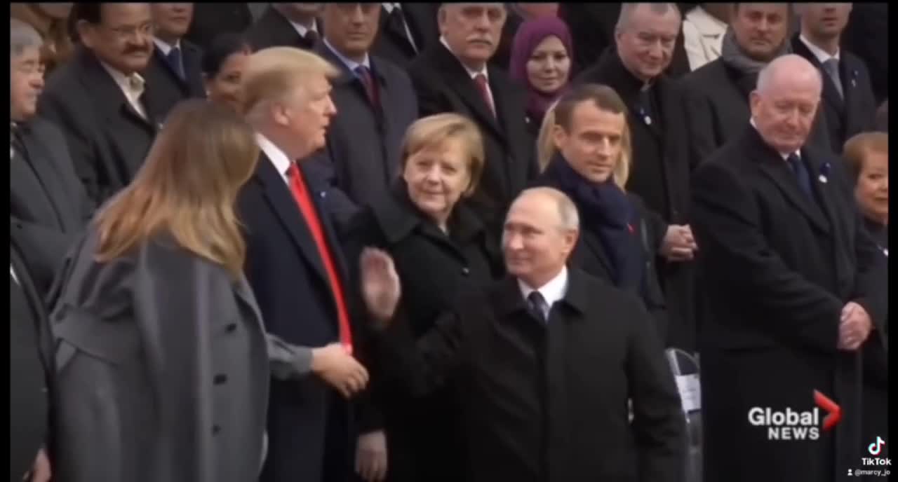 Putin greeting Trump and Melania