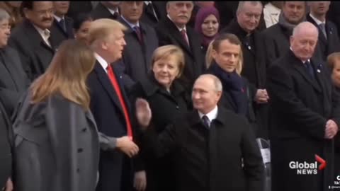 Putin greeting Trump and Melania