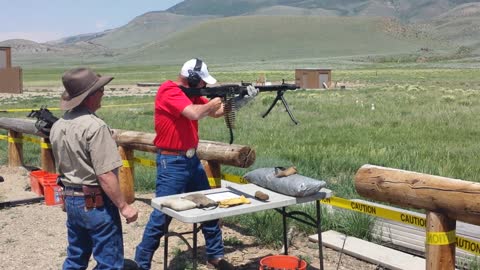 My buddy Dave having fun with the MG42!!!