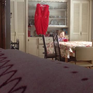 Dad And Daughter Shout ABCs At Each Other Across The House