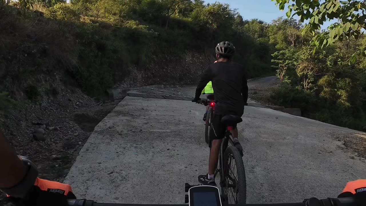 Downhill mountain biking near the Himalayas