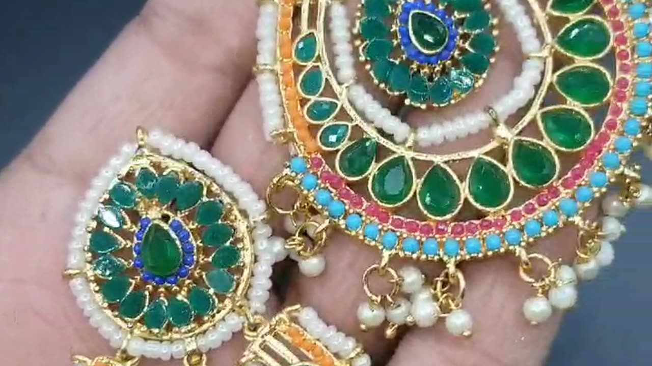 beautiful fine qulity noratan zarkoon big size eairing with teka